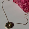 925 Sterling Silver Gold Plated Cz Necklace Length 16/18 Inch