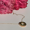 925 Sterling Silver Gold Plated Cz Necklace Length 16/18 Inch