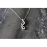 925 Sterling Silver CZ Chain with Pendant Italy