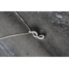 925 Sterling Silver CZ Chain with Pendant Italy