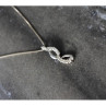 925 Sterling Silver CZ Chain With Pendant Italy