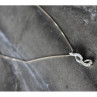 925 Sterling Silver CZ Chain With Pendant Italy