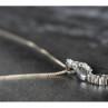 925 Sterling Silver CZ Chain With Pendant Italy
