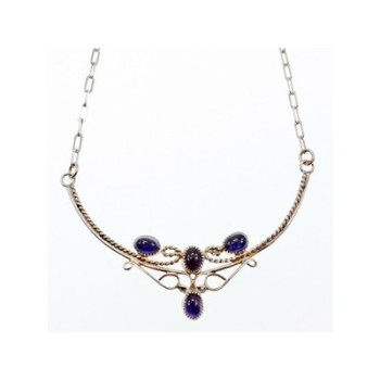 925 Sterling Silver Iolite Necklace