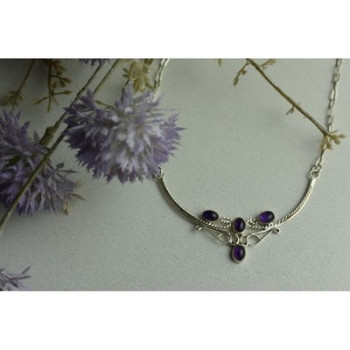 925 Sterling Silver Iolite Necklace