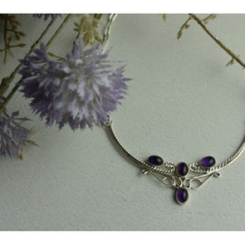 925 Sterling Silver Iolite Necklace