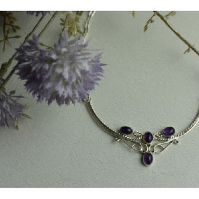 925 Sterling Silver Iolite Necklace