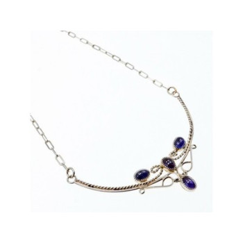 925 Sterling Silver Iolite Necklace