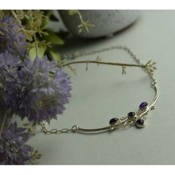 925 Sterling Silver Iolite Necklace