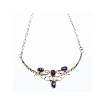 925 Sterling Silver Iolite Necklace