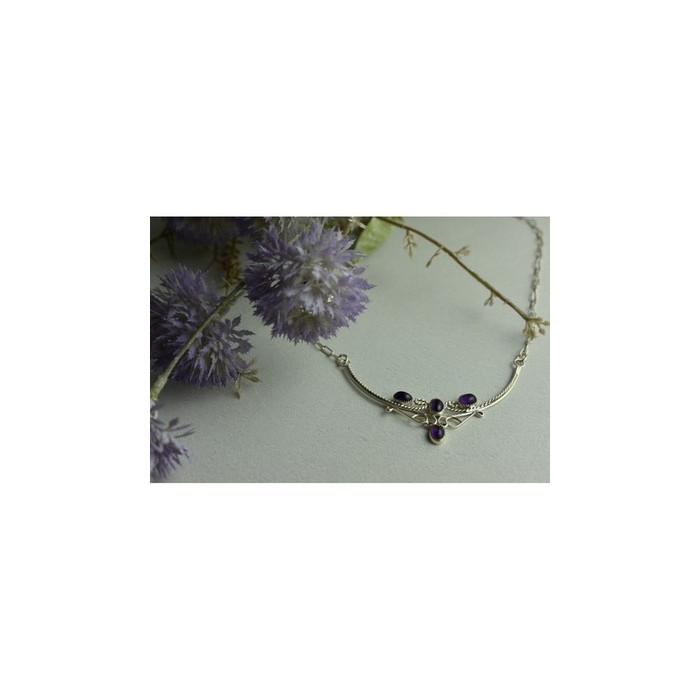 925 Sterling Silver Iolite Necklace