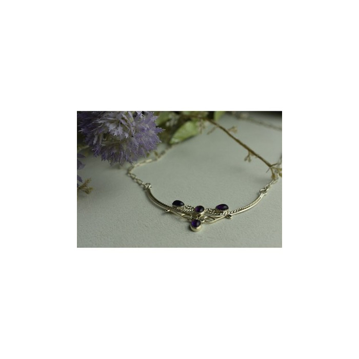 925 Sterling Silver Iolite Necklace