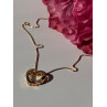 925 Sterling Silver Gold Plated Ruby & Diamond Heart Necklace