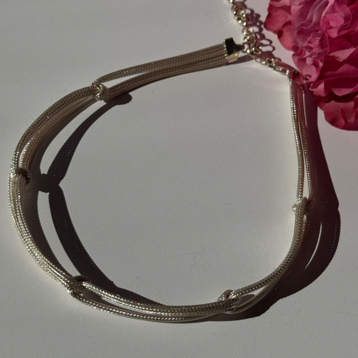 Italy Milor 925 Sterling Silver Necklace Length 13/17 Inch