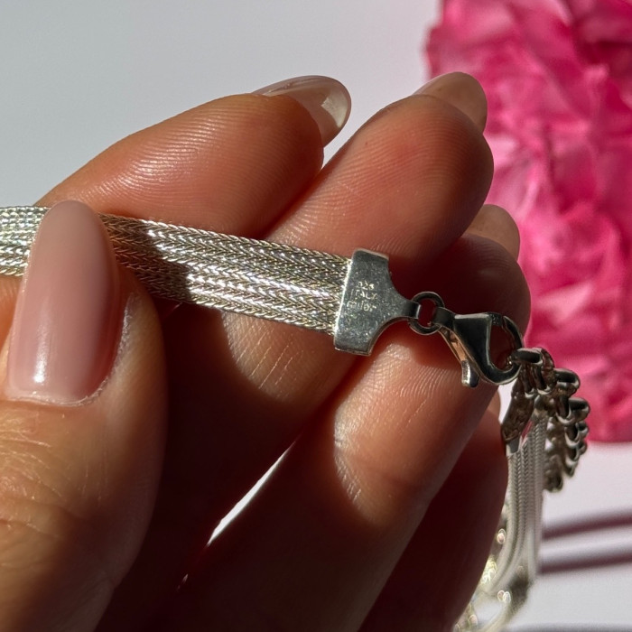 Italy Milor 925 Sterling Silver Necklace Length 13/17 Inch