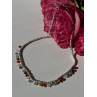 925 Sterling Silver Multi Color Agate Necklace Length 15/18 inch