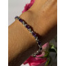 925 Sterling Silver Amethyst Bracelet 7.5 inch