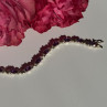 925 Sterling Silver Amethyst Bracelet 7.5 Inch