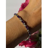 925 Sterling Silver Amethyst Bracelet 7.5 inch