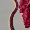 925 Sterling Silver Gold Plated Pink Topaz Bracelet 7 Inch