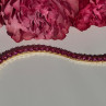 925 Sterling Silver Gold Plated Pink Topaz Bracelet 7 Inch