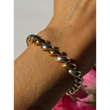 Italy Milor 925 Sterling Silver Gold Plated Bracelet 7 inch