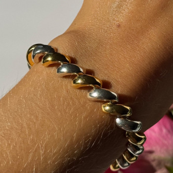 Italy Milor 925 Sterling Silver Gold Plated Bracelet 7 Inch