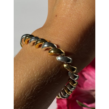 Italy Milor 925 Sterling Silver Gold Plated Bracelet 7 inch