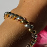 Italy Milor 925 Sterling Silver Gold Plated Bracelet 7 Inch