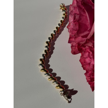 Italy Milor 925 Sterling Silver Gold Plated Bracelet 7 inch