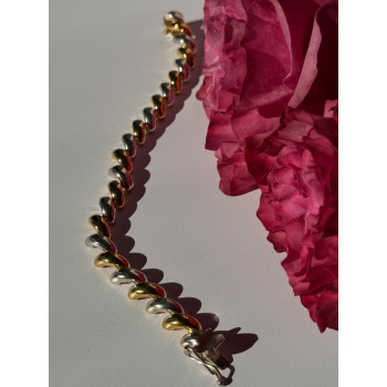 Italy Milor 925 Sterling Silver Gold Plated Bracelet 7 inch