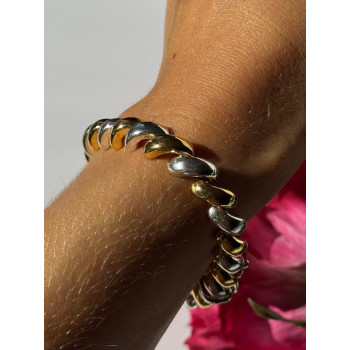 Italy Milor 925 Sterling Silver Gold Plated Bracelet 7 inch