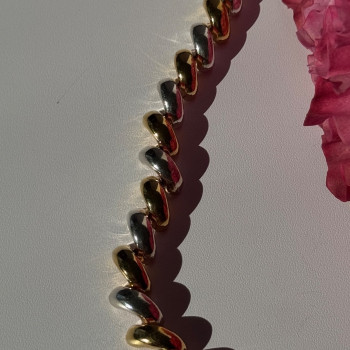 Italy Milor 925 Sterling Silver Gold Plated Bracelet 7 Inch