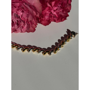 Italy Milor 925 Sterling Silver Gold Plated Bracelet 7 inch