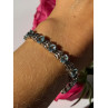925 Sterling Silver Blue Topaz Bracelet 7.5 inch