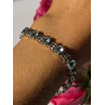 925 Sterling Silver Blue Topaz Bracelet 7.5 inch