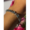 925 Sterling Silver Blue Topaz Bracelet 7.5 inch