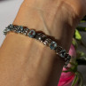 925 Sterling Silver Blue Topaz Bracelet 7.5 Inch