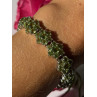 925 Sterling Silver Peridot Flower Bracelet 7.5 inch
