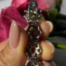 925 Sterling Silver Peridot Flower Bracelet 7.5 Inch