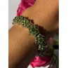 925 Sterling Silver Peridot Flower Bracelet 7.5 inch