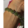 925 Sterling Silver Peridot Flower Bracelet 7.5 inch