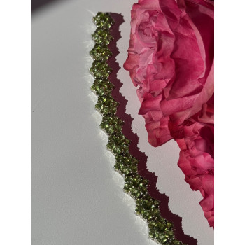 925 Sterling Silver Peridot Flower Bracelet 7.5 inch