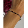 925 Sterling Silver Garnet Bracelet 7 inch