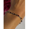 925 Sterling Silver Garnet Bracelet 7 inch