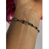 925 Sterling Silver Garnet Bracelet 7 inch