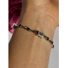 925 Sterling Silver Garnet Bracelet 7 inch