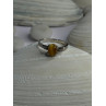 925 Sterling Silver Yellow Jade Ring Size 7