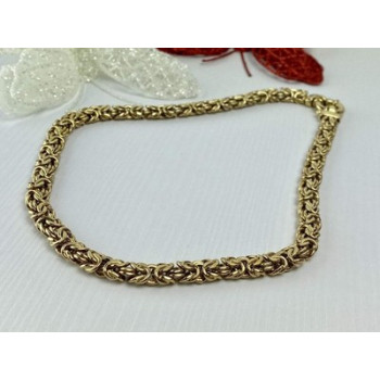 925 Sterling Silver Gold Plated Necklace Italy