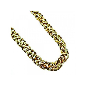 925 Sterling Silver Gold Plated Necklace Italy